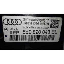 Recambio de mando climatizador para audi a4 berlina (8e) 2.0 tdi 16v (103kw) referencia OEM IAM 8E0820043BL  
