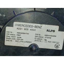 Recambio de mando multifuncion para mercedes clase s (w221) berlina s 350 bluetec (221.026) referencia OEM IAM A2219054500 A2219