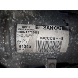 Recambio de compresor aire acondicionado para renault kangoo profesional referencia OEM IAM 8200953359 SD6V121918 51-0226