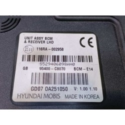 Recambio de modulo electronico para hyundai i20 25 aniversario referencia OEM IAM 95400C8070 GD07OA251050 S529406098AH0