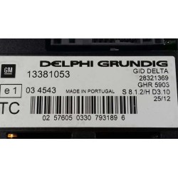 Recambio de pantalla multifuncion para opel zafira b family referencia OEM IAM 13381053  